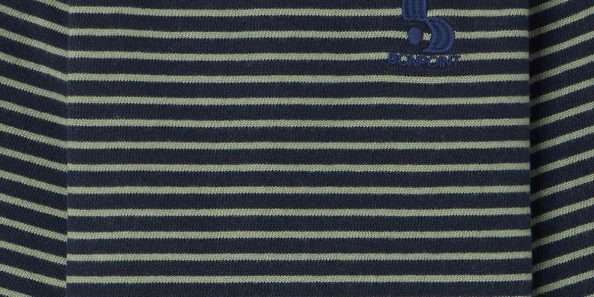 Baudelaire T-Shirt celadon green stripes • Bonpoint