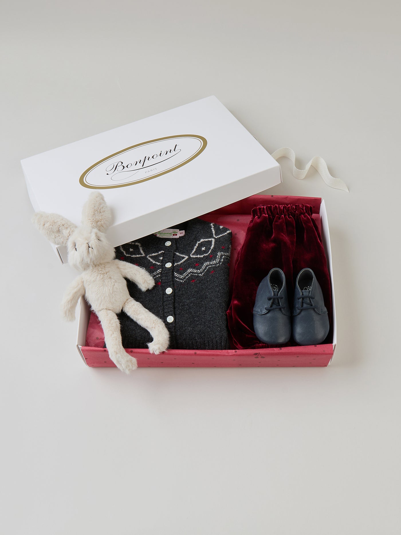 Baby's Christmas gift case - Wool and Velvet