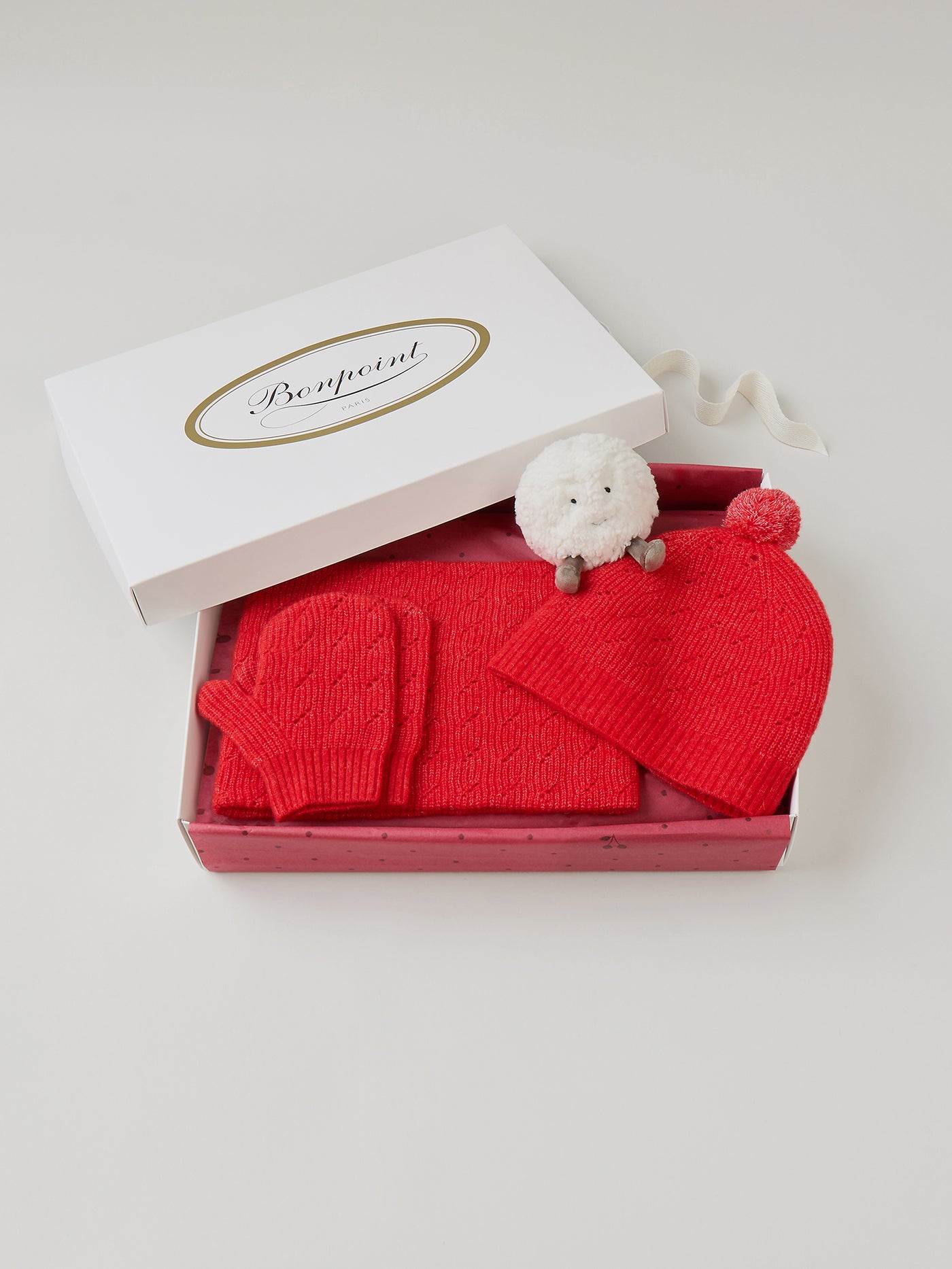Girl's Christmas gift case - Red Wool