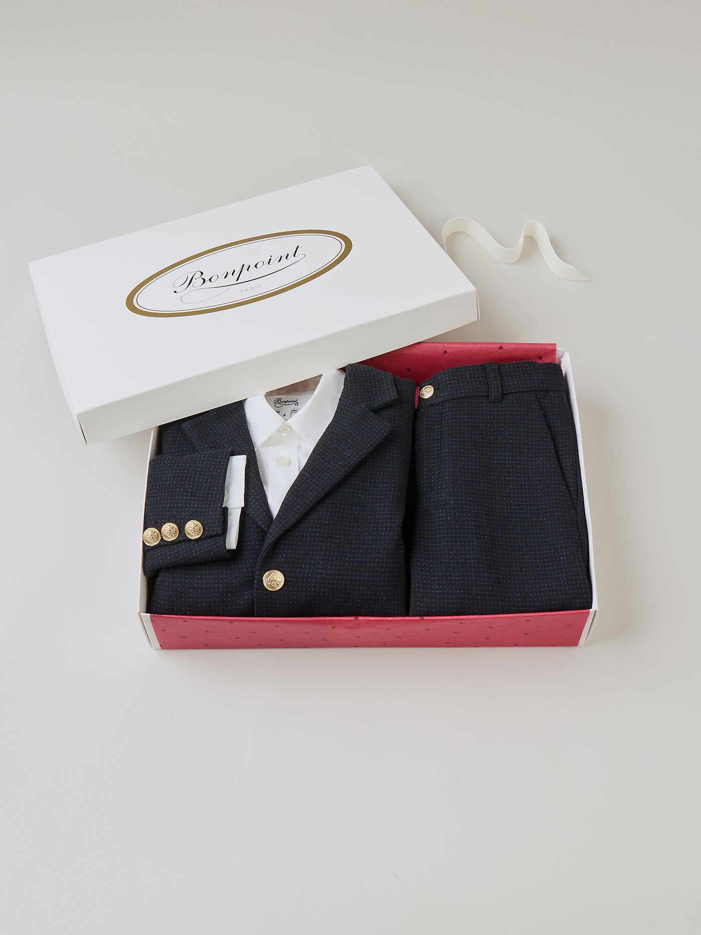 Boy's Christmas gift case - Navy suit