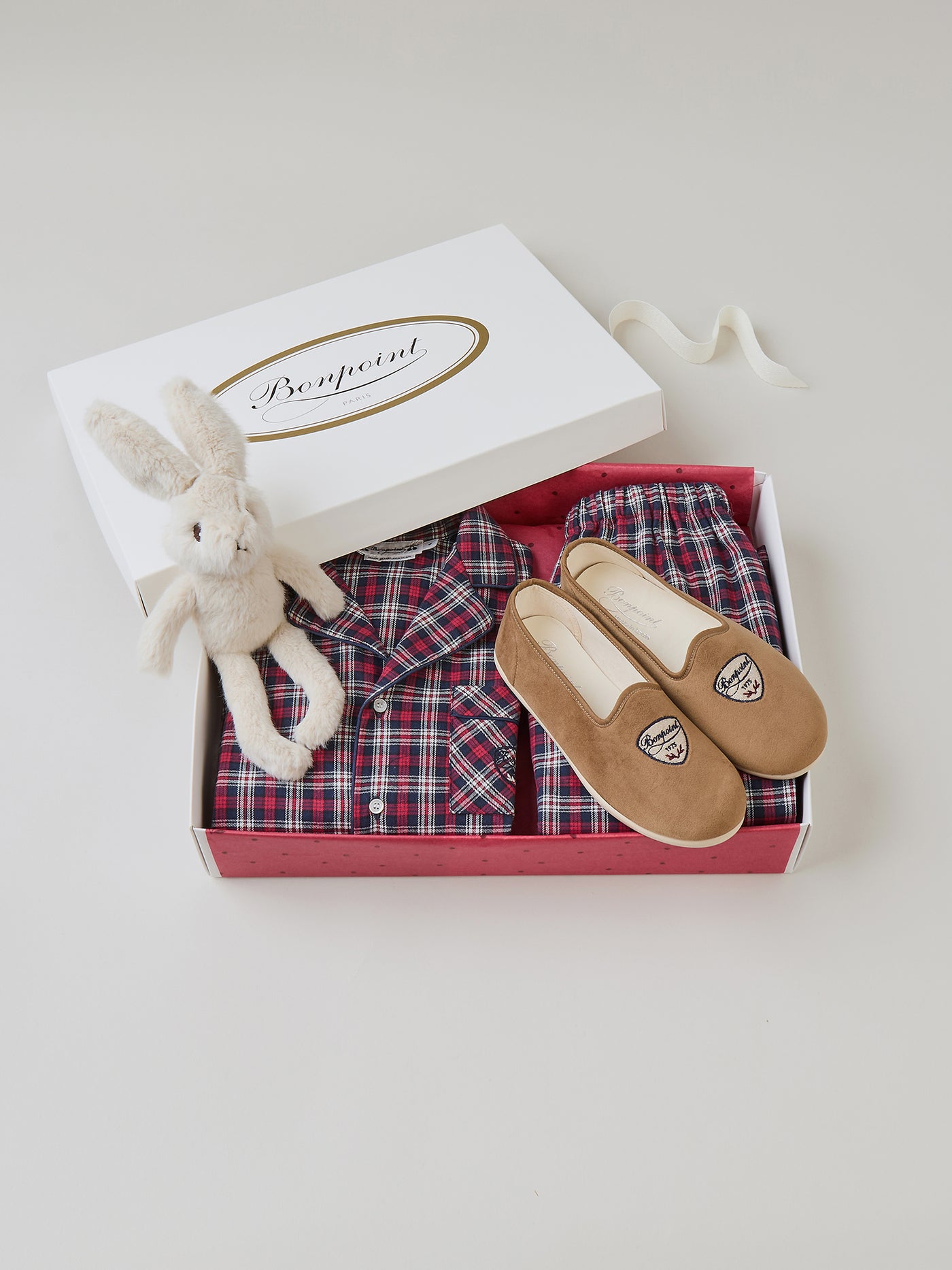 Boy's Christmas gift case - Checkered pyjamas
