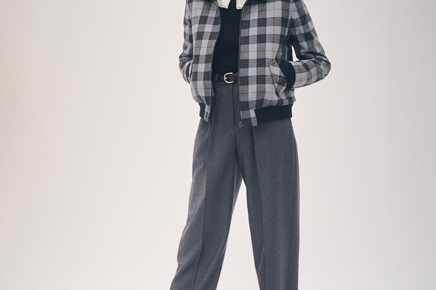 Winter 2024 Women's look Checked Blaser