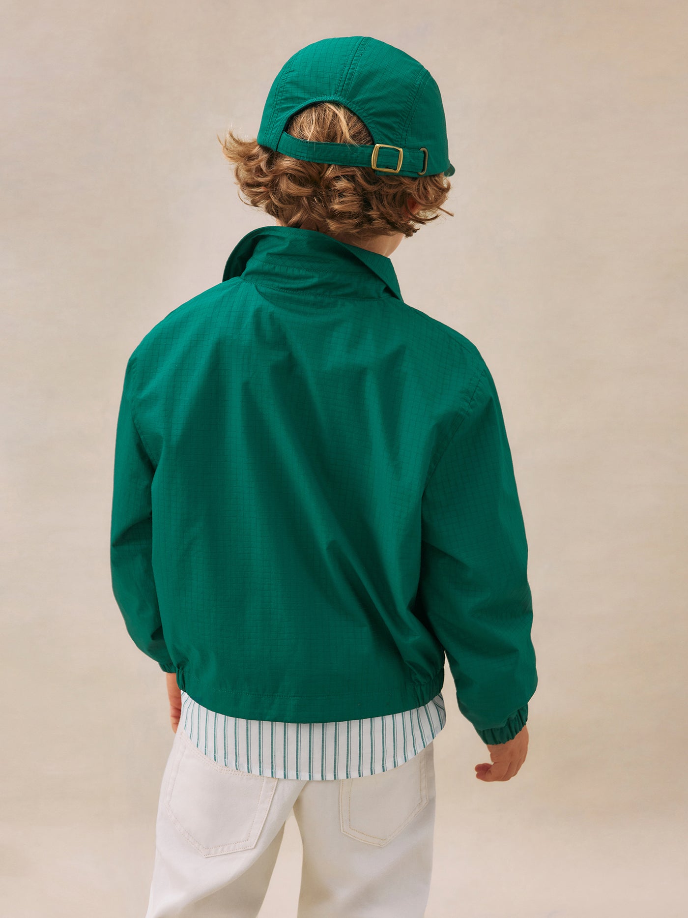 Boy's summer look 2025 Green jacket