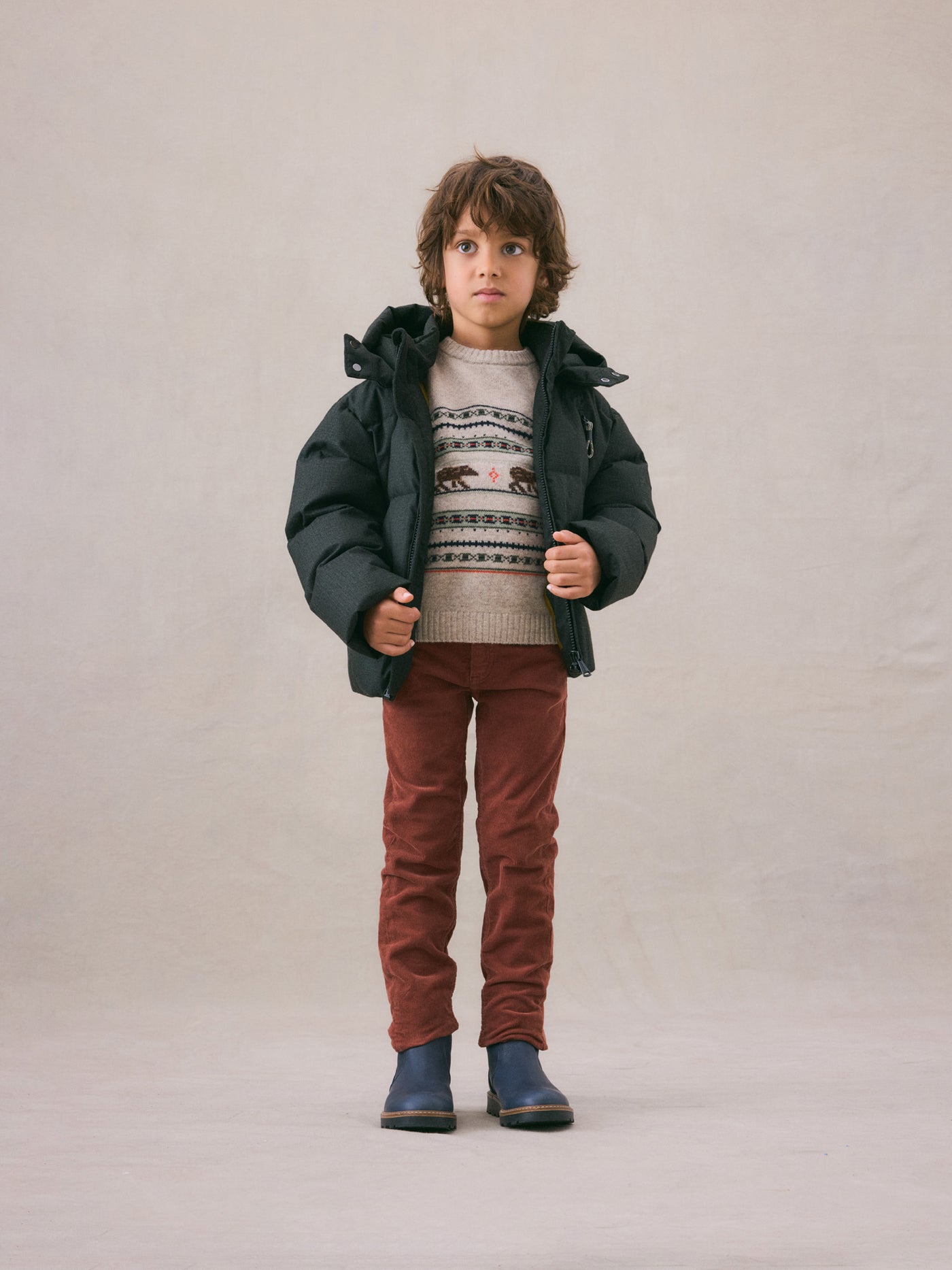 Maglione fantasia look da ragazzo inverno 2024