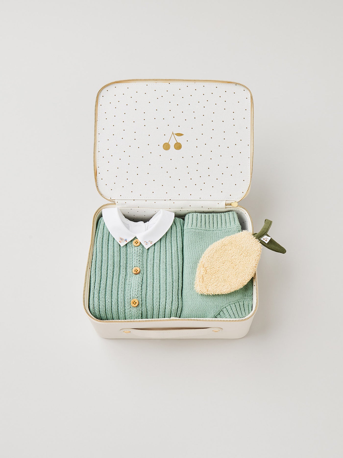 Newborn medium Suitcase Green set