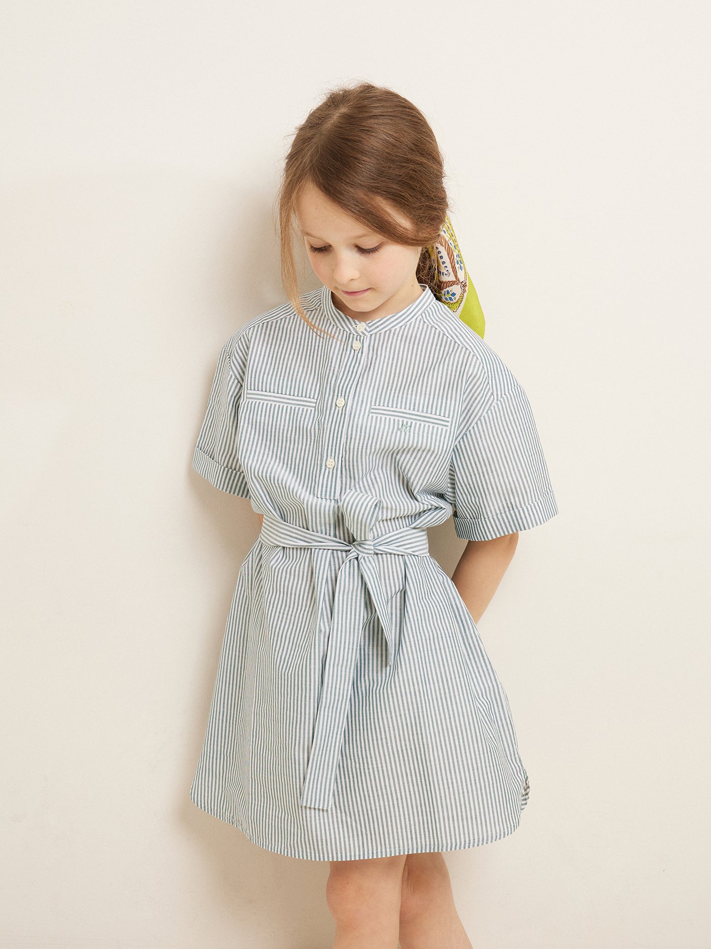 SUMMER 2023 GIRL'S BLUE STRIPED DRESS