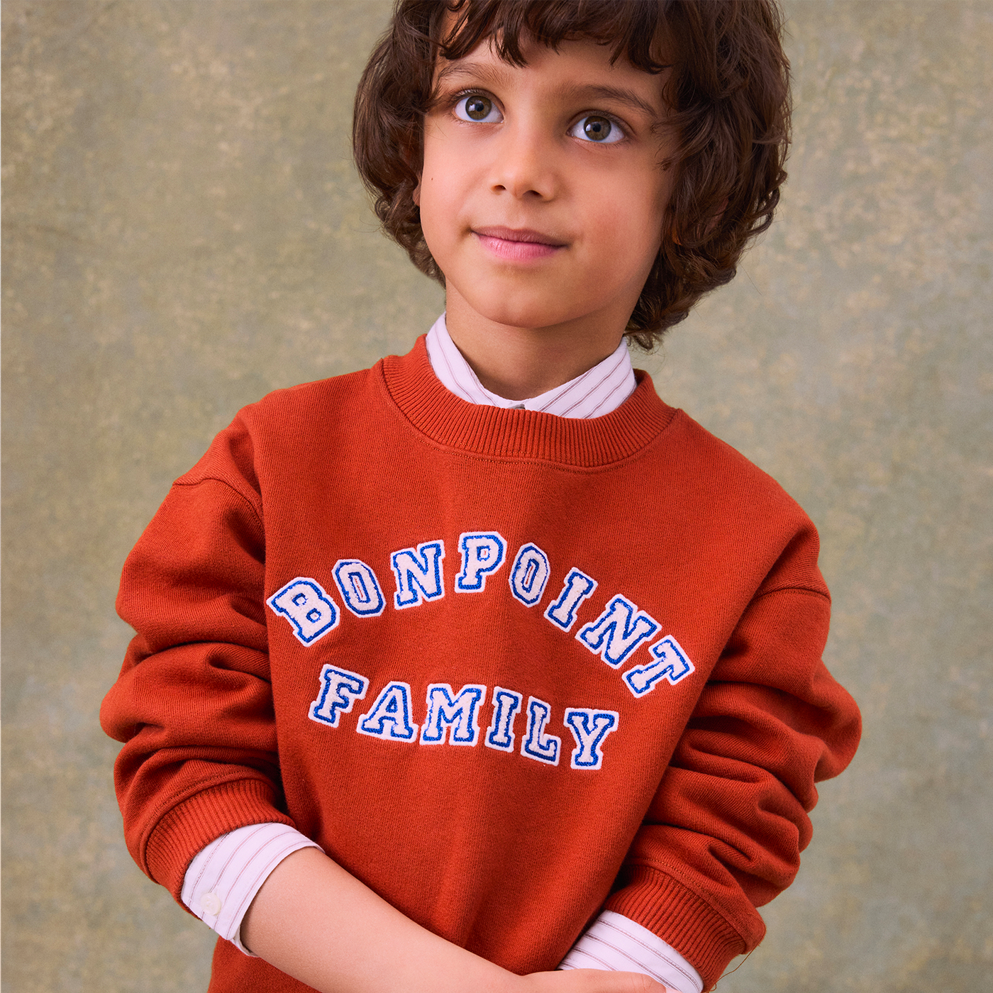 Winter 2024 boy's look embriodered pullover