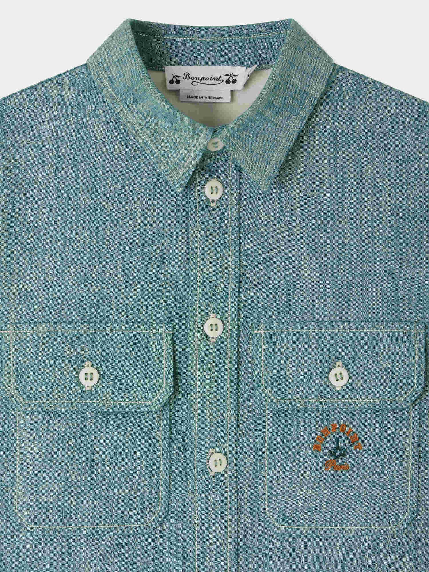 Camicia in chambray ricamata Eddy