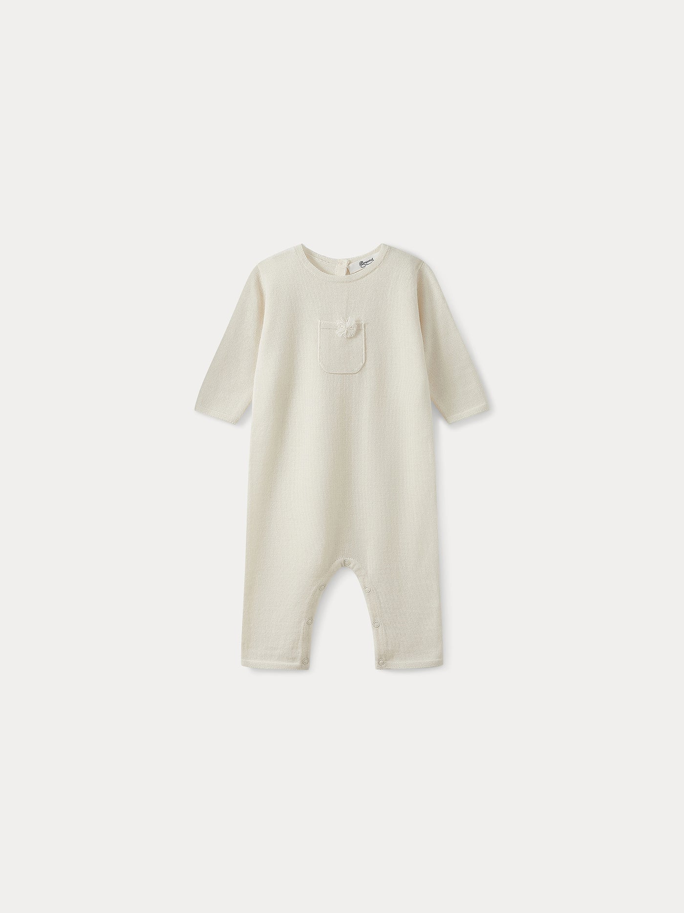 Babies' playsuit milk white