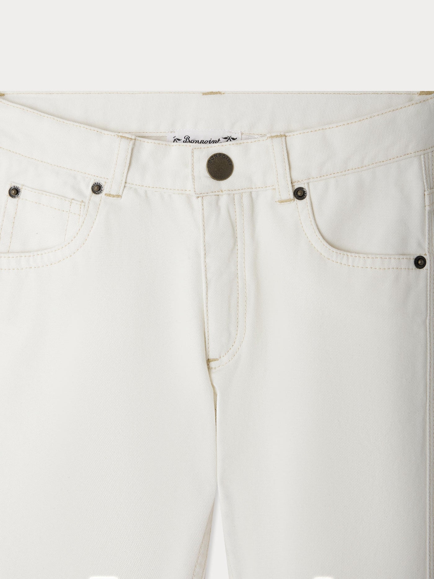 Pantaloni bianchi dritti Dewey