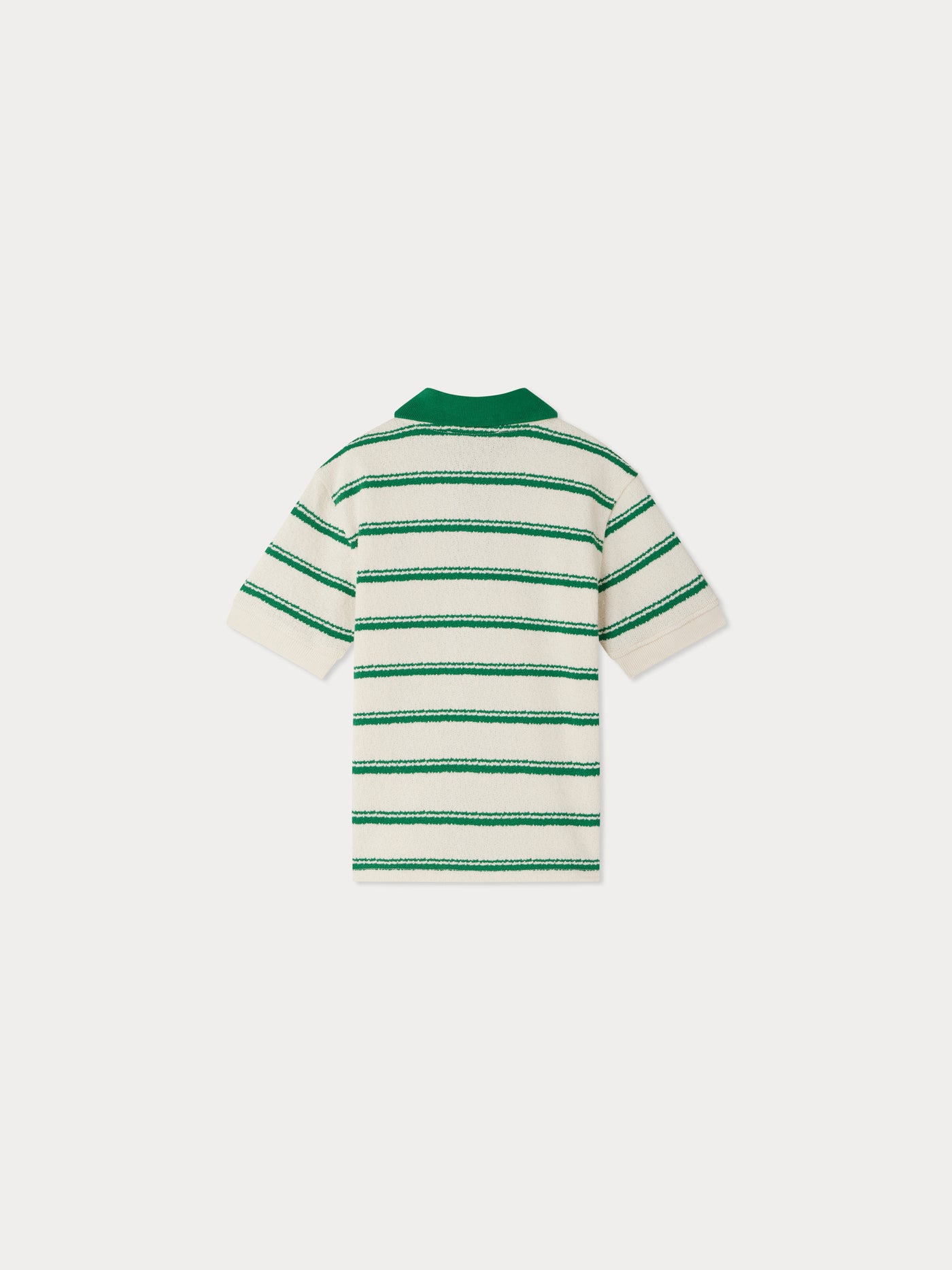 Edell striped polo shirt with collar in organic cotton