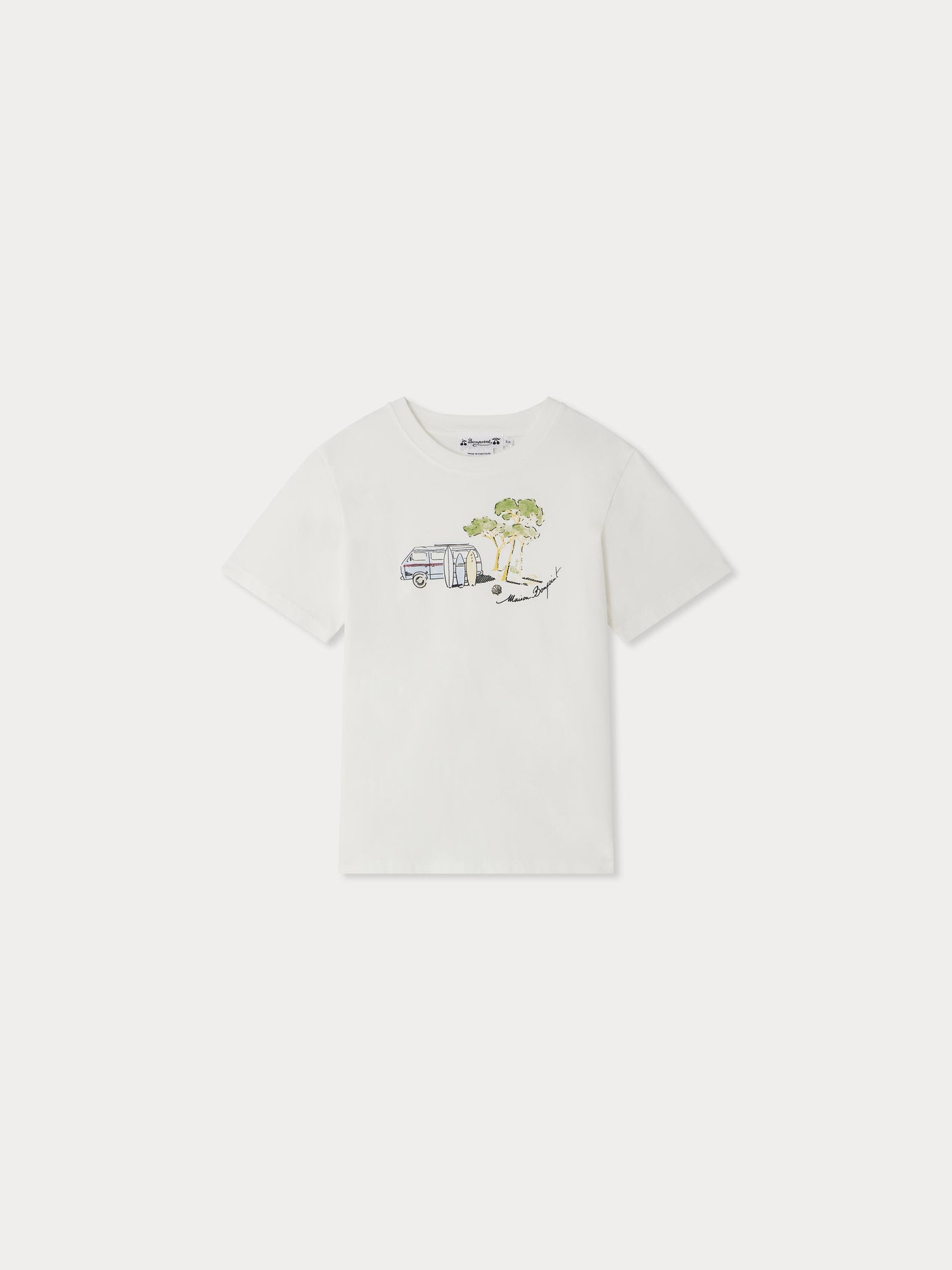 Thibald t-shirt with surf print in organic cotton