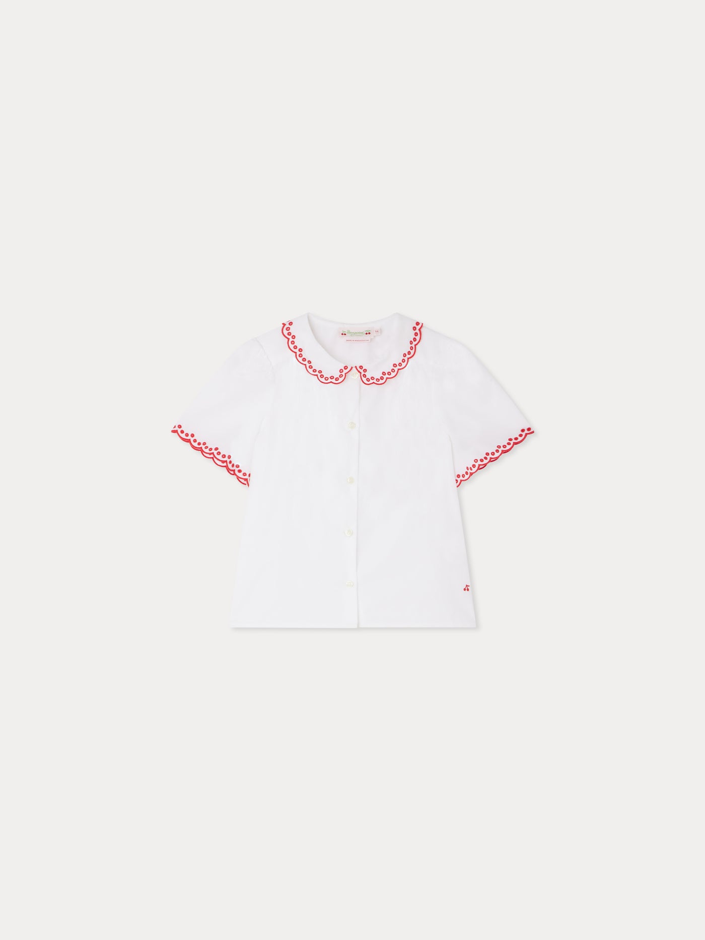 Blusa Ezzie con ricamo inglese