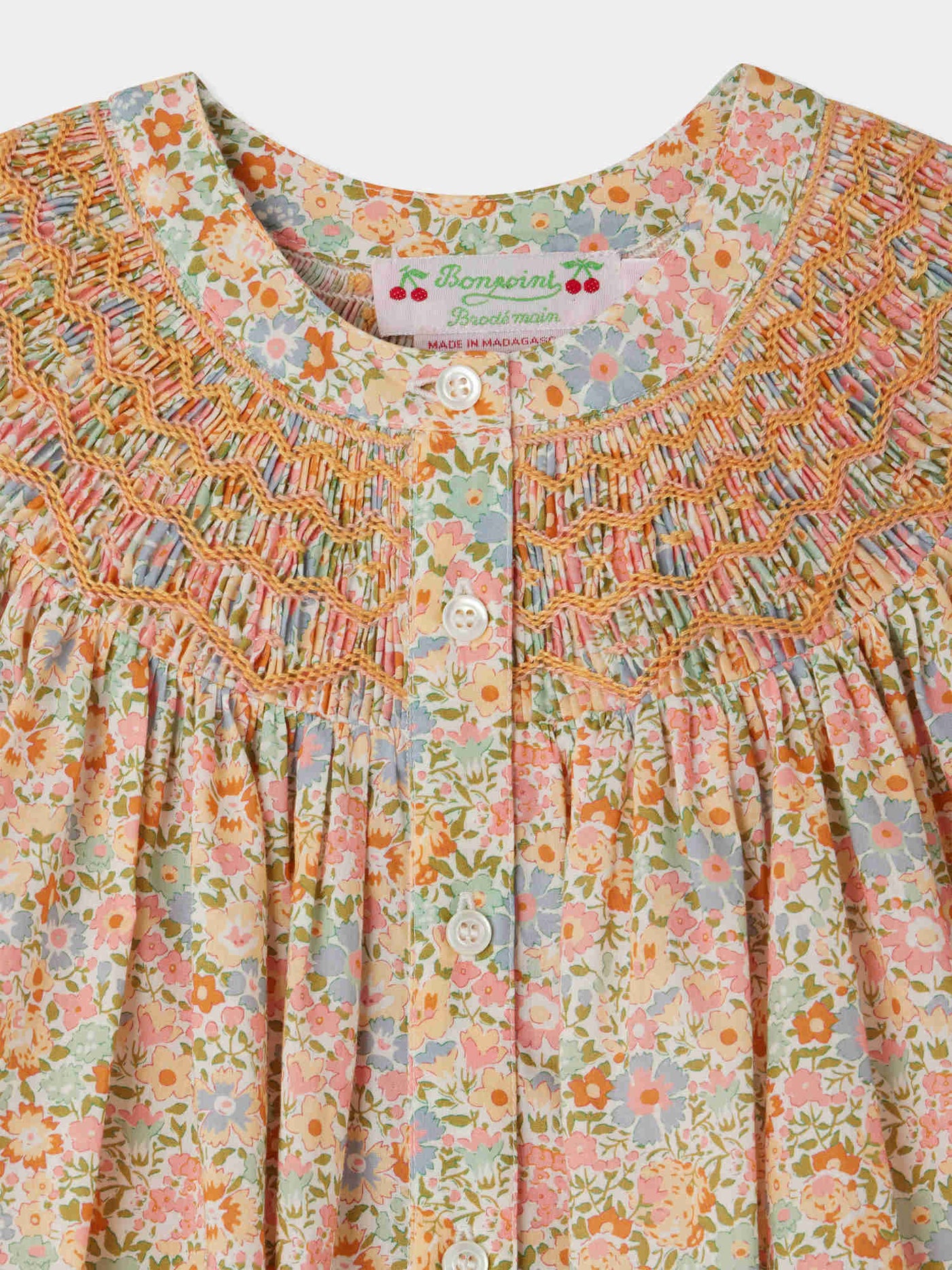 Elouane smocked blouse made with Liberty fabrics