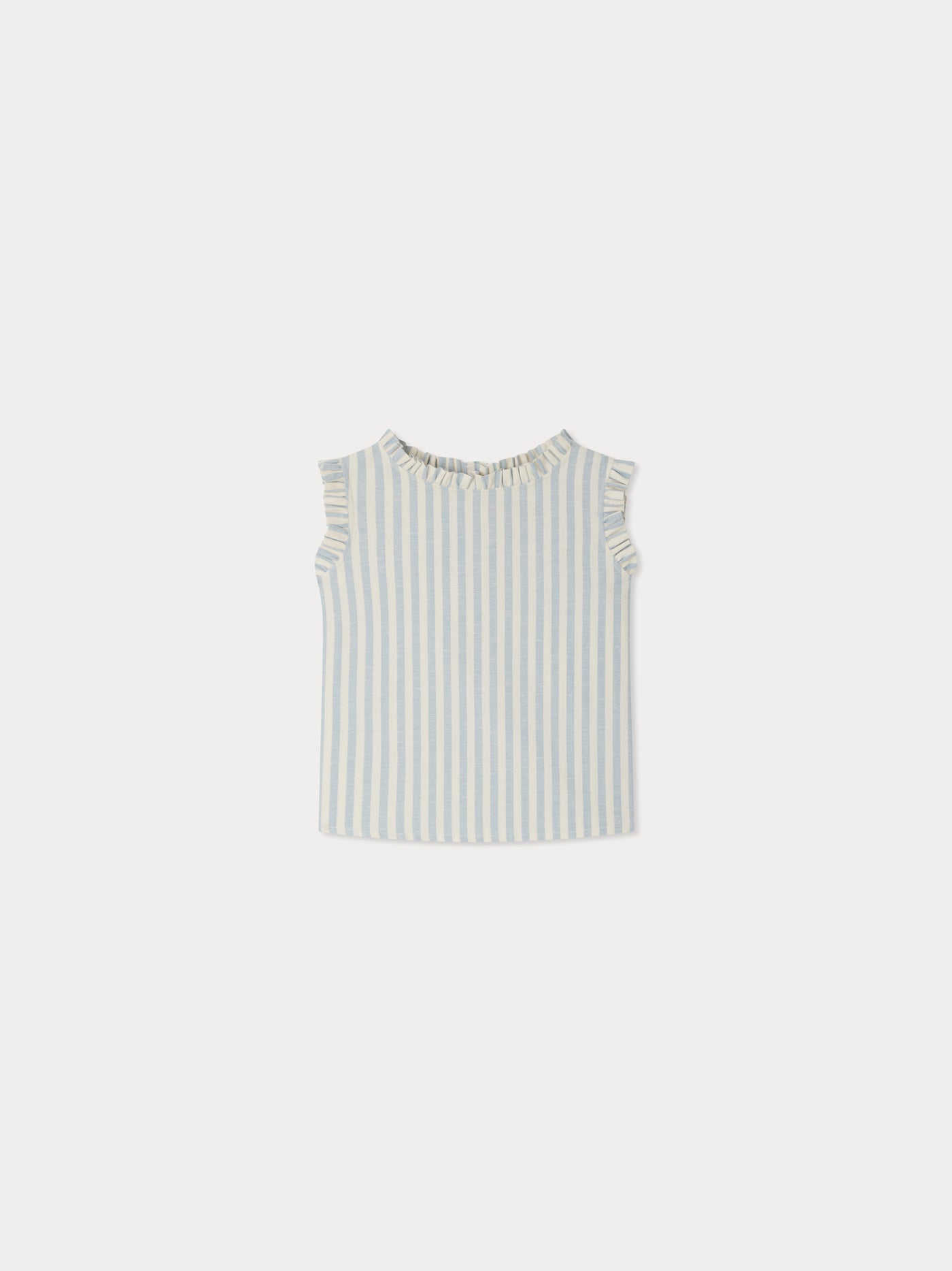 Blusa a righe Lou con volant