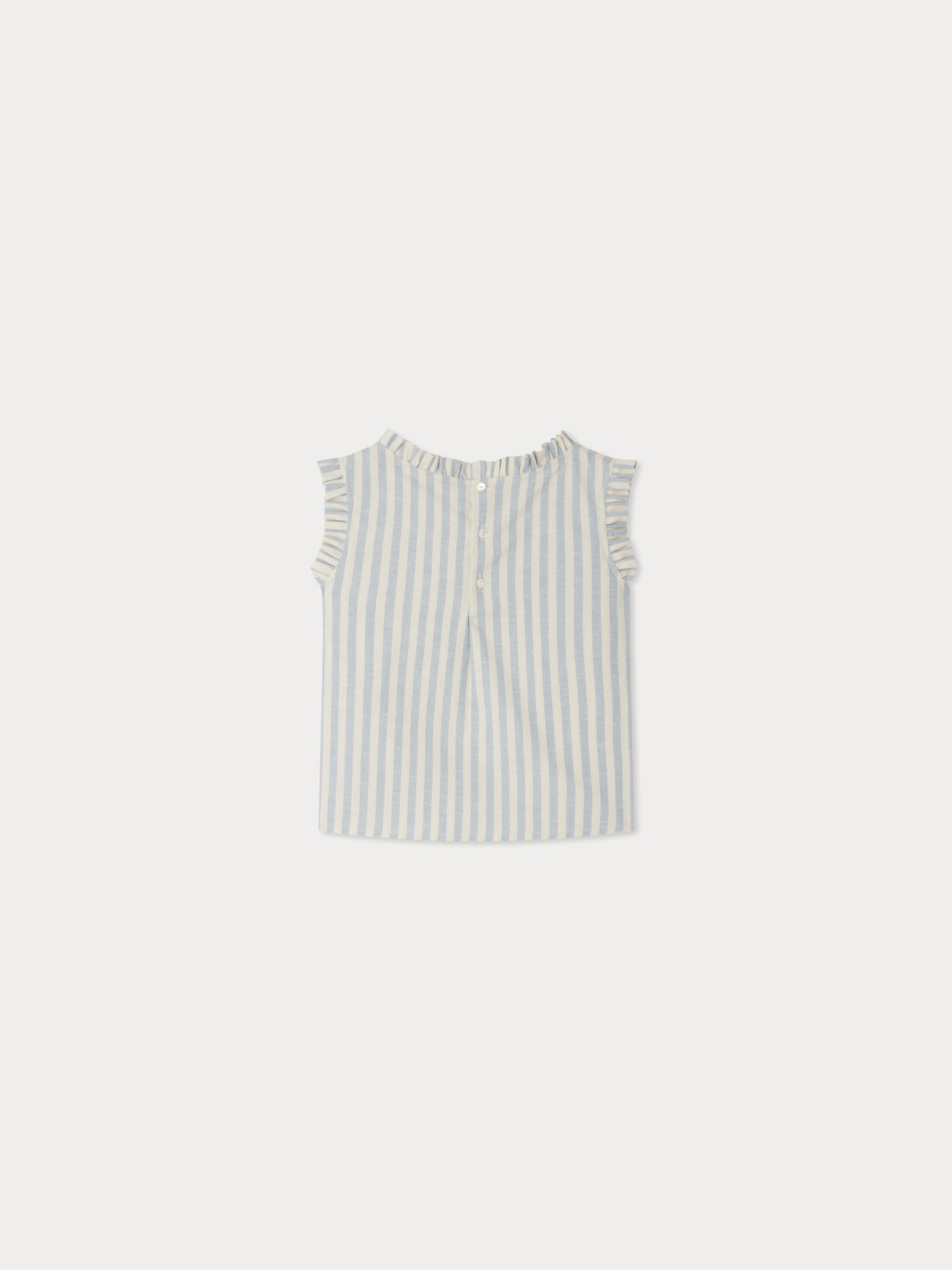 Blusa a righe Lou con volant