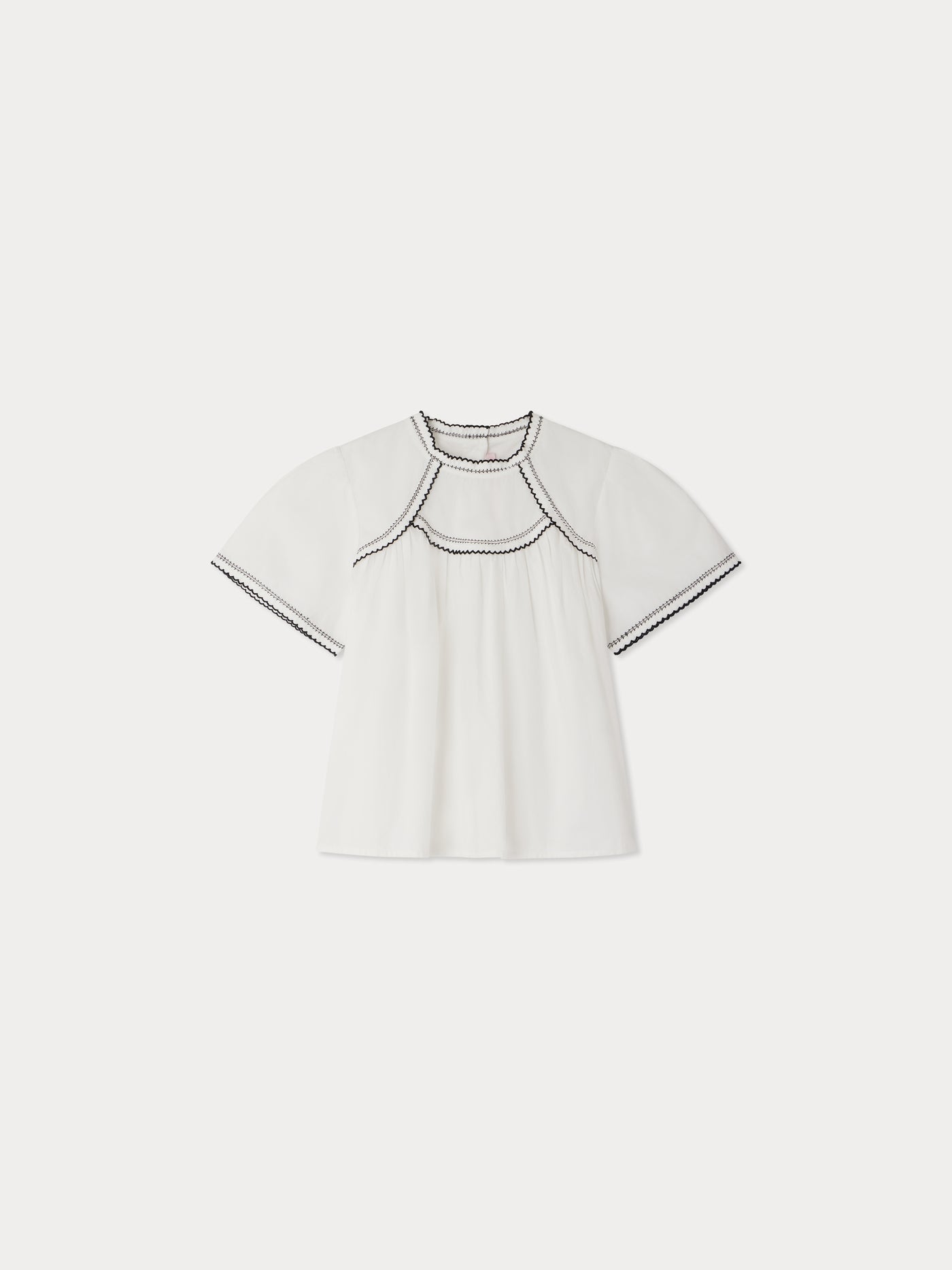 Blusa Eldoradie con ricami a contrasto