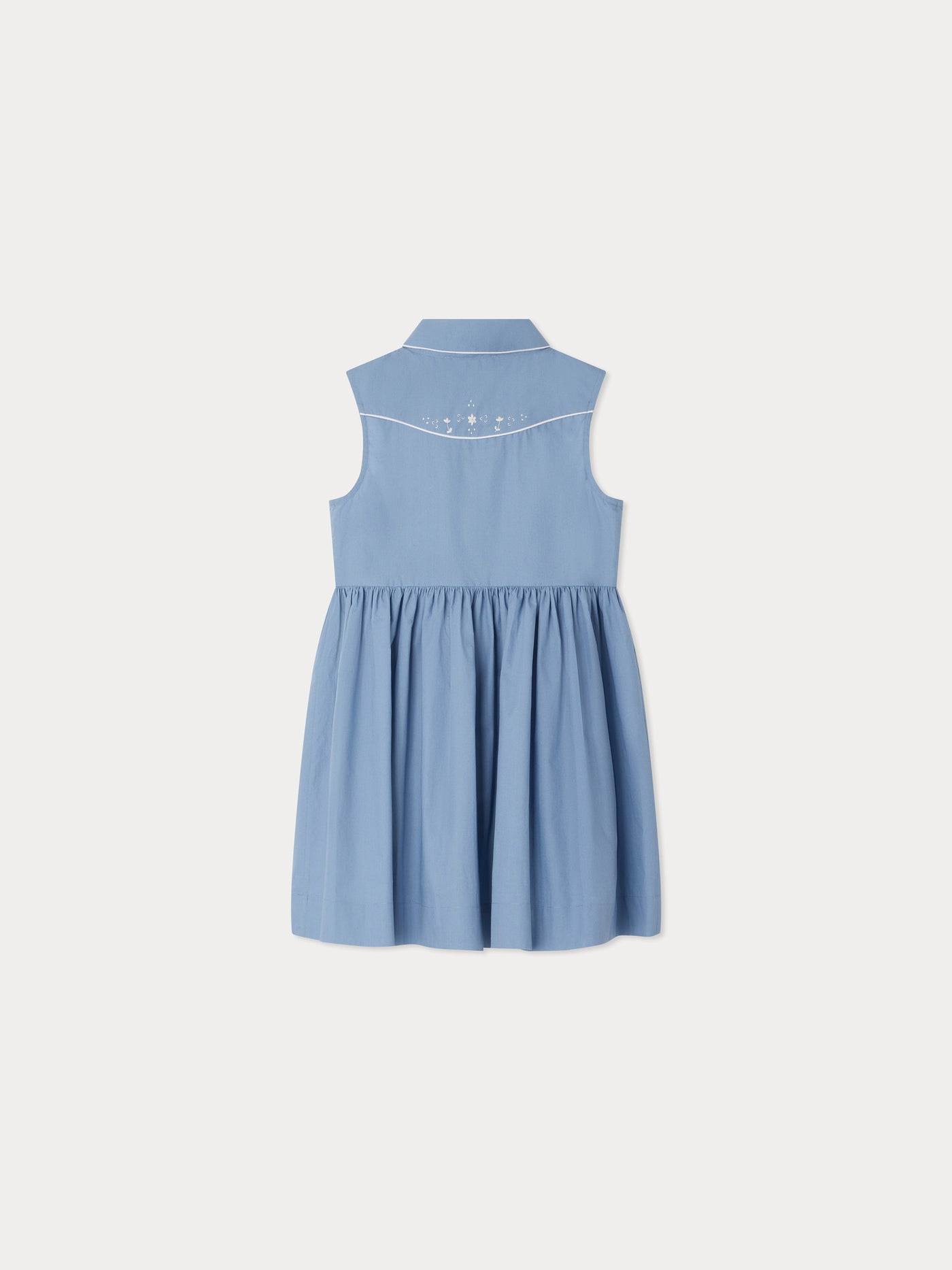 Ermance embroidered dress in poplin