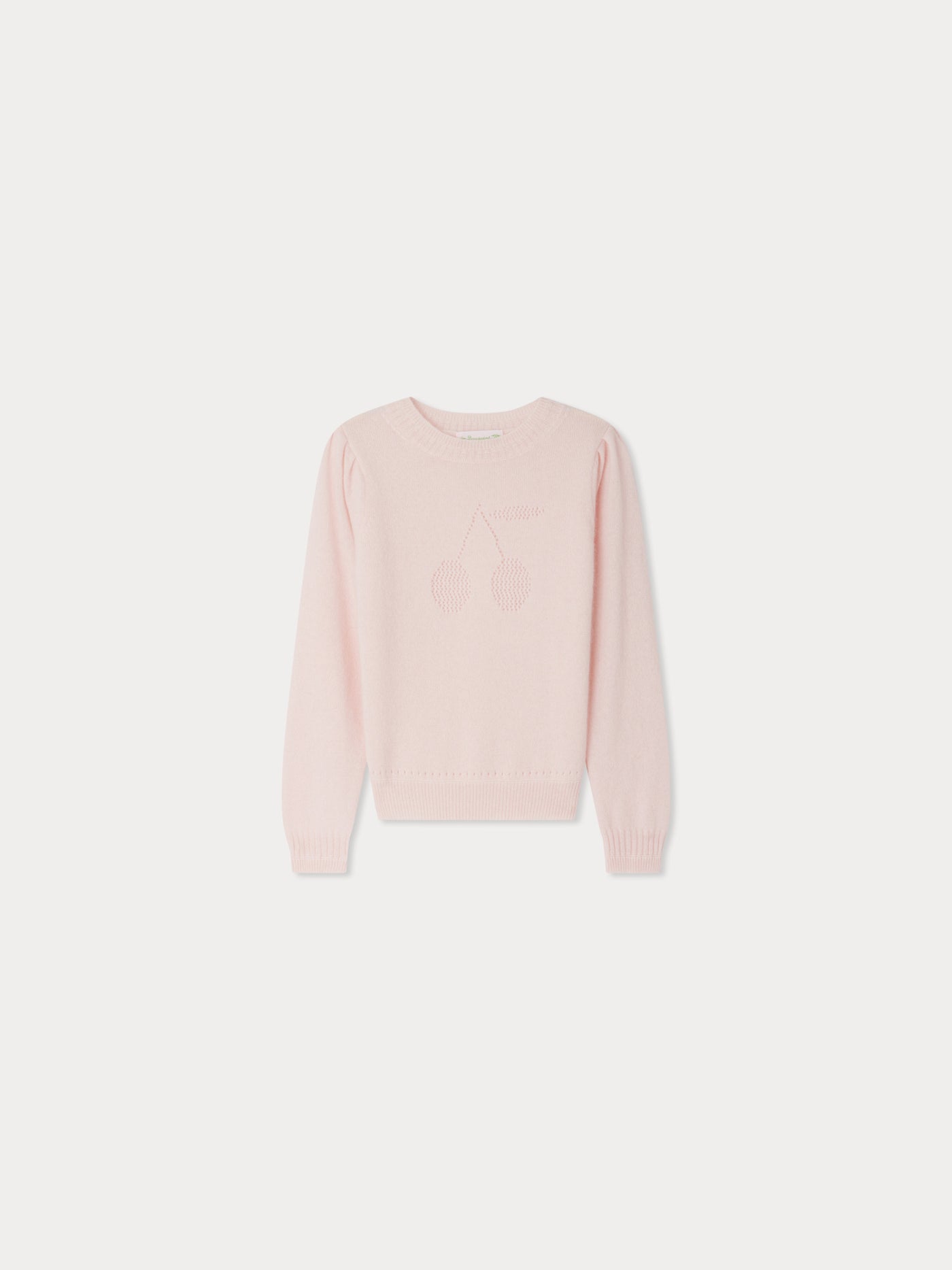 Maglia Emiliou in cashmere con motivo traforato a ciliegie