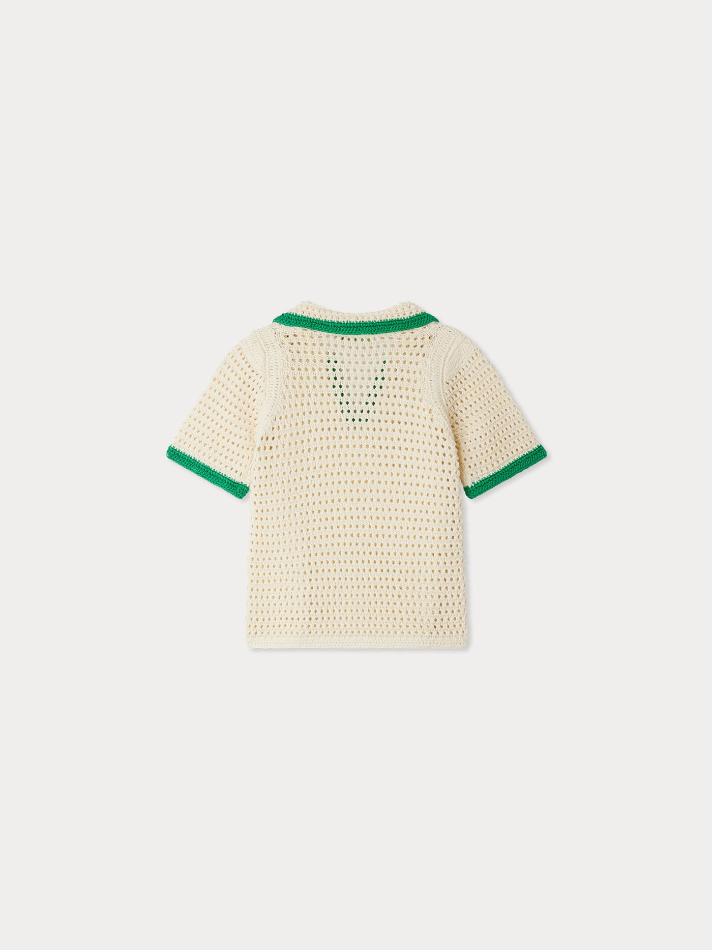 Elanita sweater in openwork crochet with cherry motif