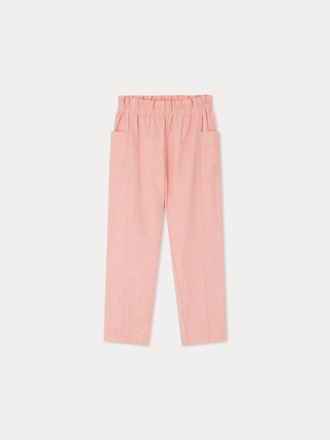 Tiche embroidered pants in chambray