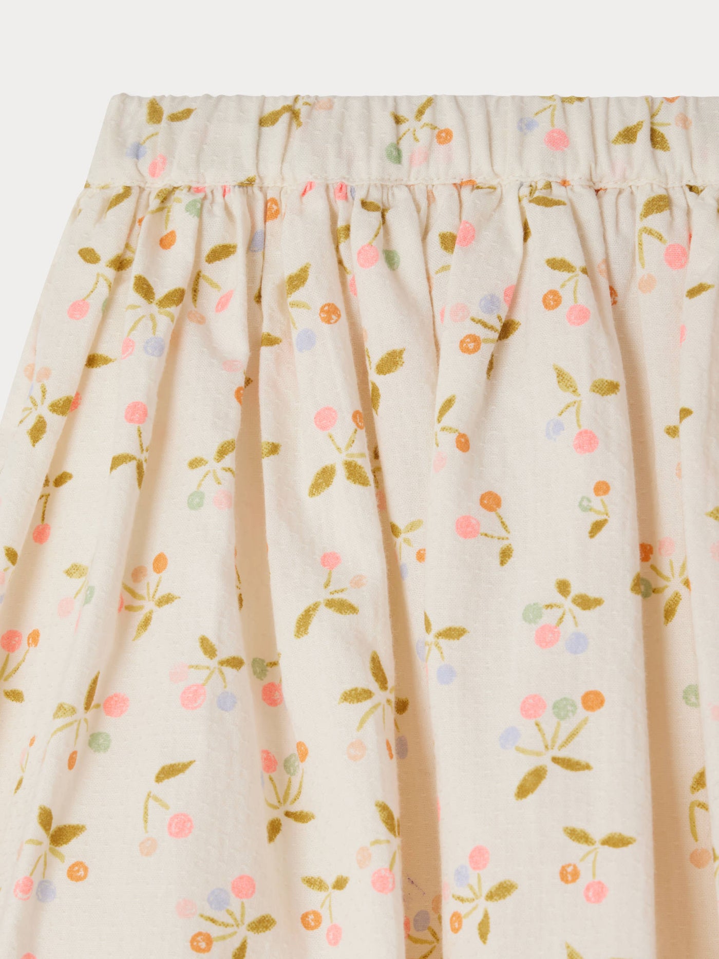 Suzon skirt in cotton voile with cherry print