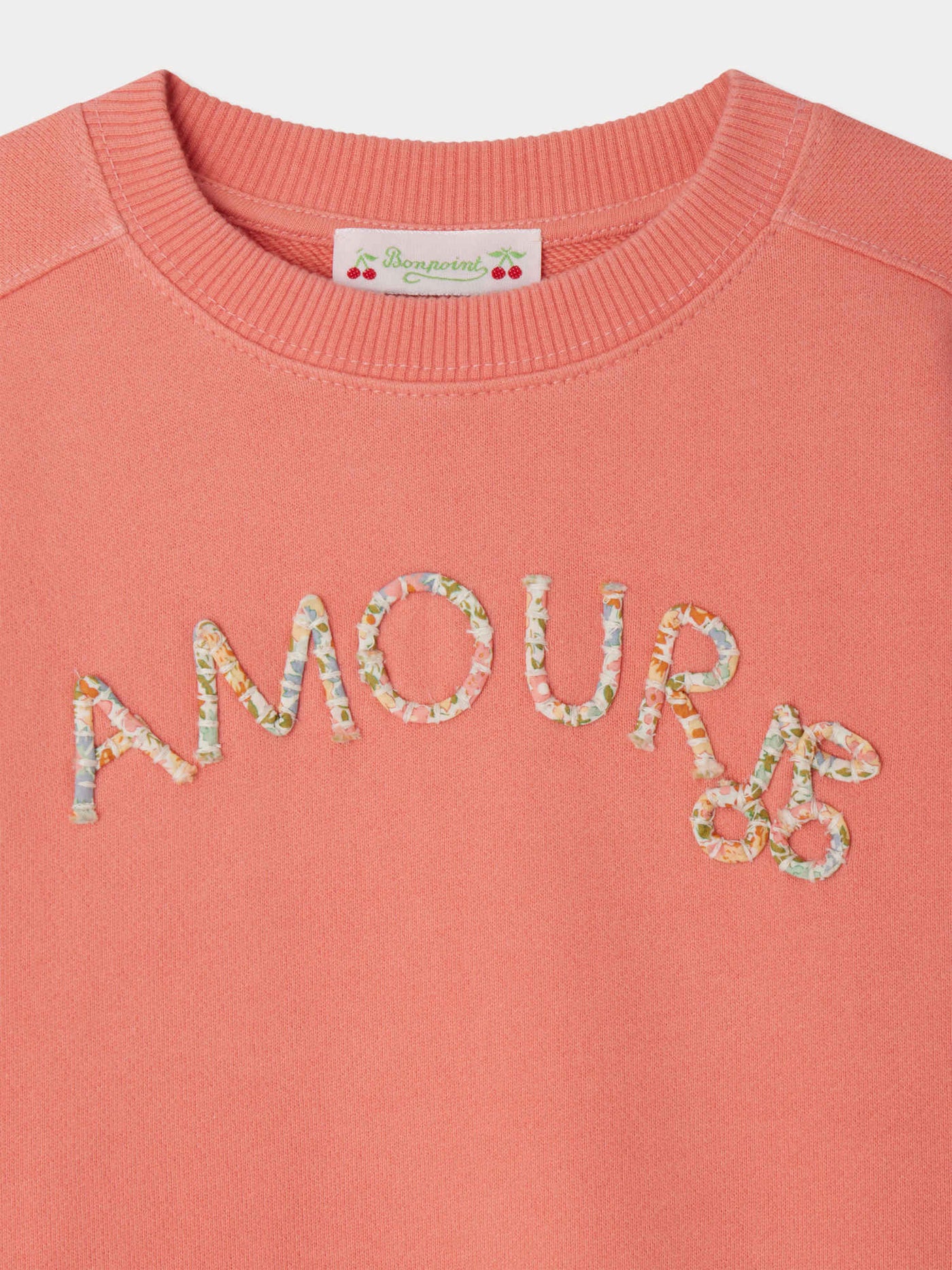 Gena sweatshirt in fleece embroidered "amour"