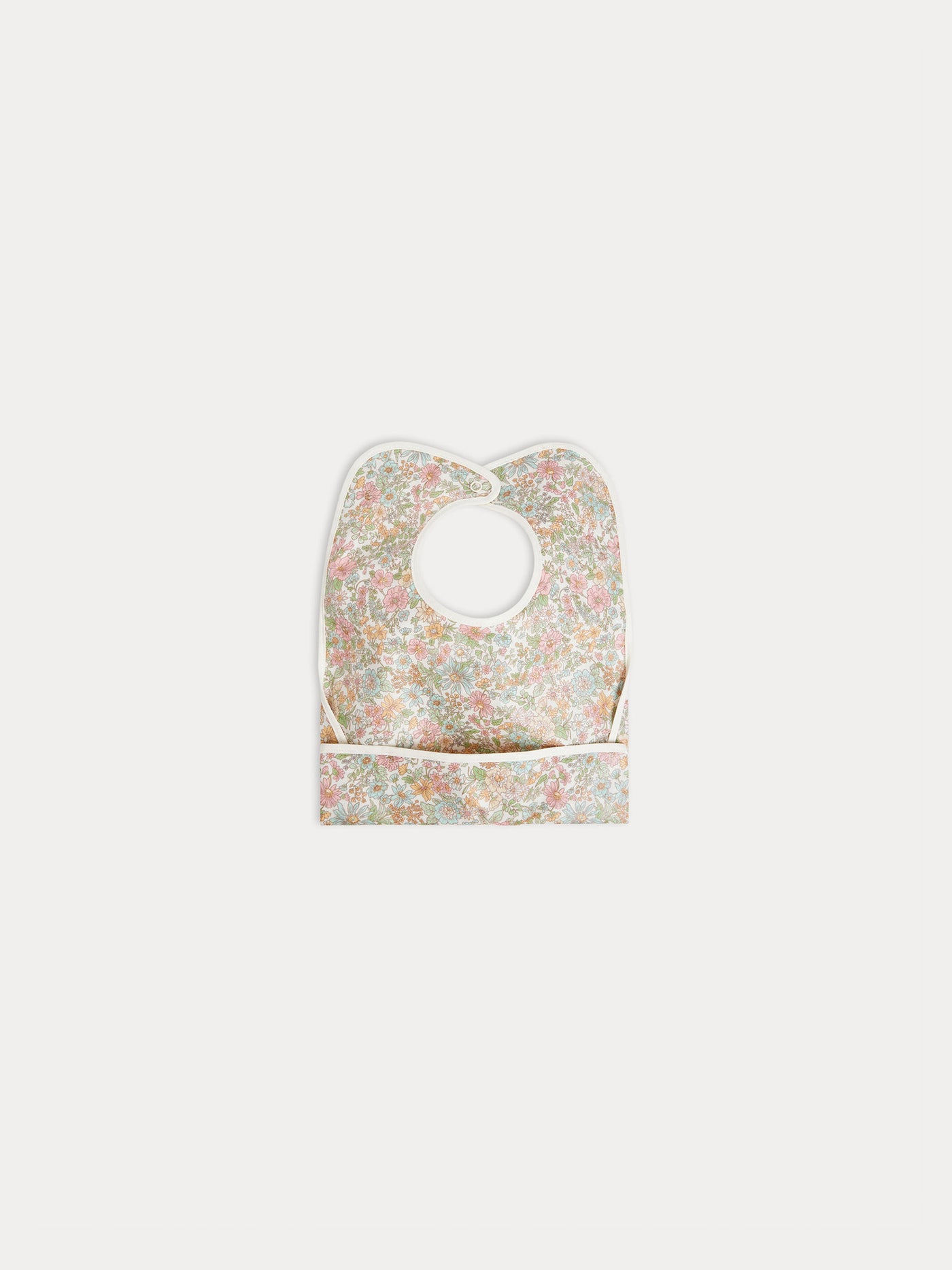 Liberty coated bib with floral print