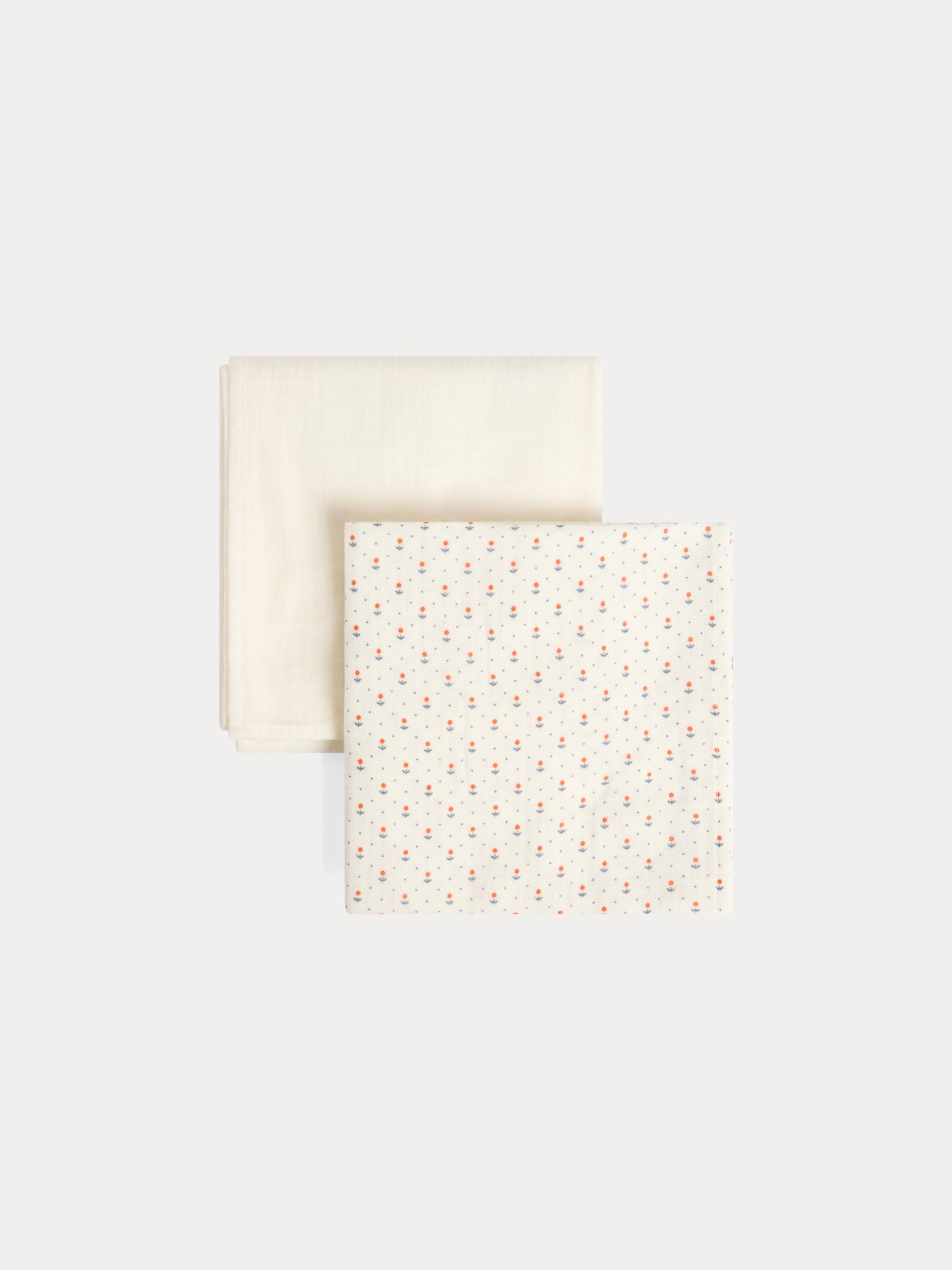 Doudou swaddle with orange tulip print