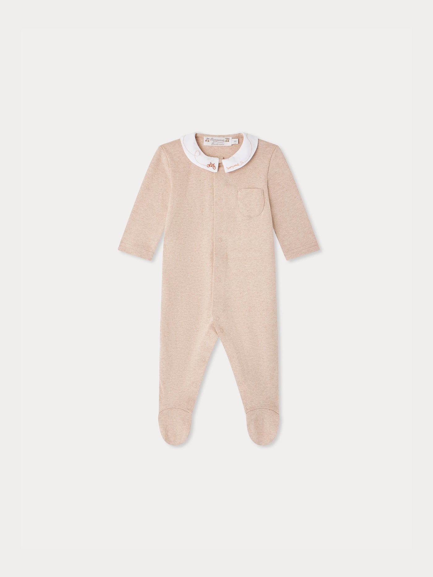 Tilouan pajamas with bike-embroidered collar