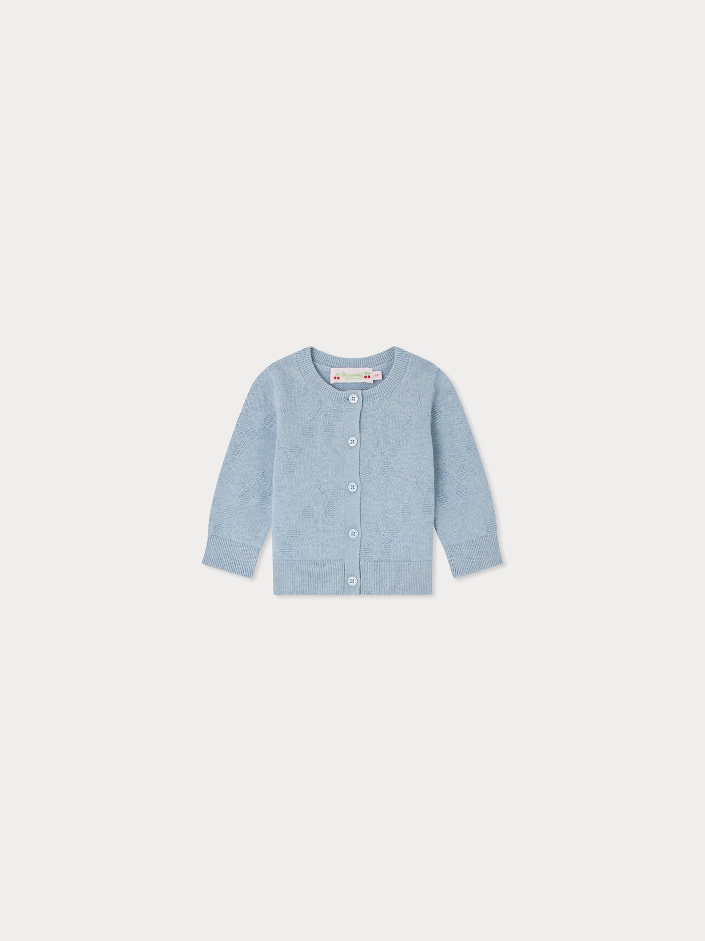 Cardigan in cashmere Teyana con motivi a ciliegia