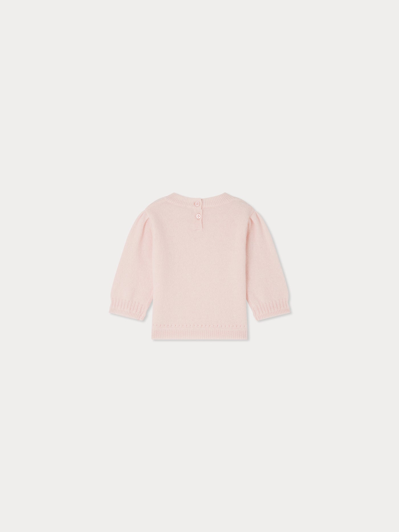 Emiliane cashmere sweater with openwork cherry pattern