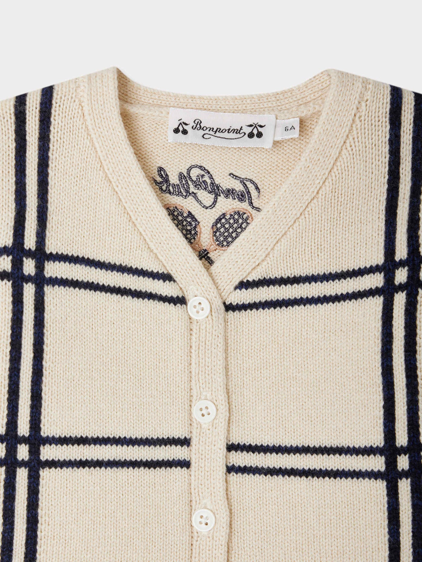 Tahiel wool and cotton jacquard cardigan