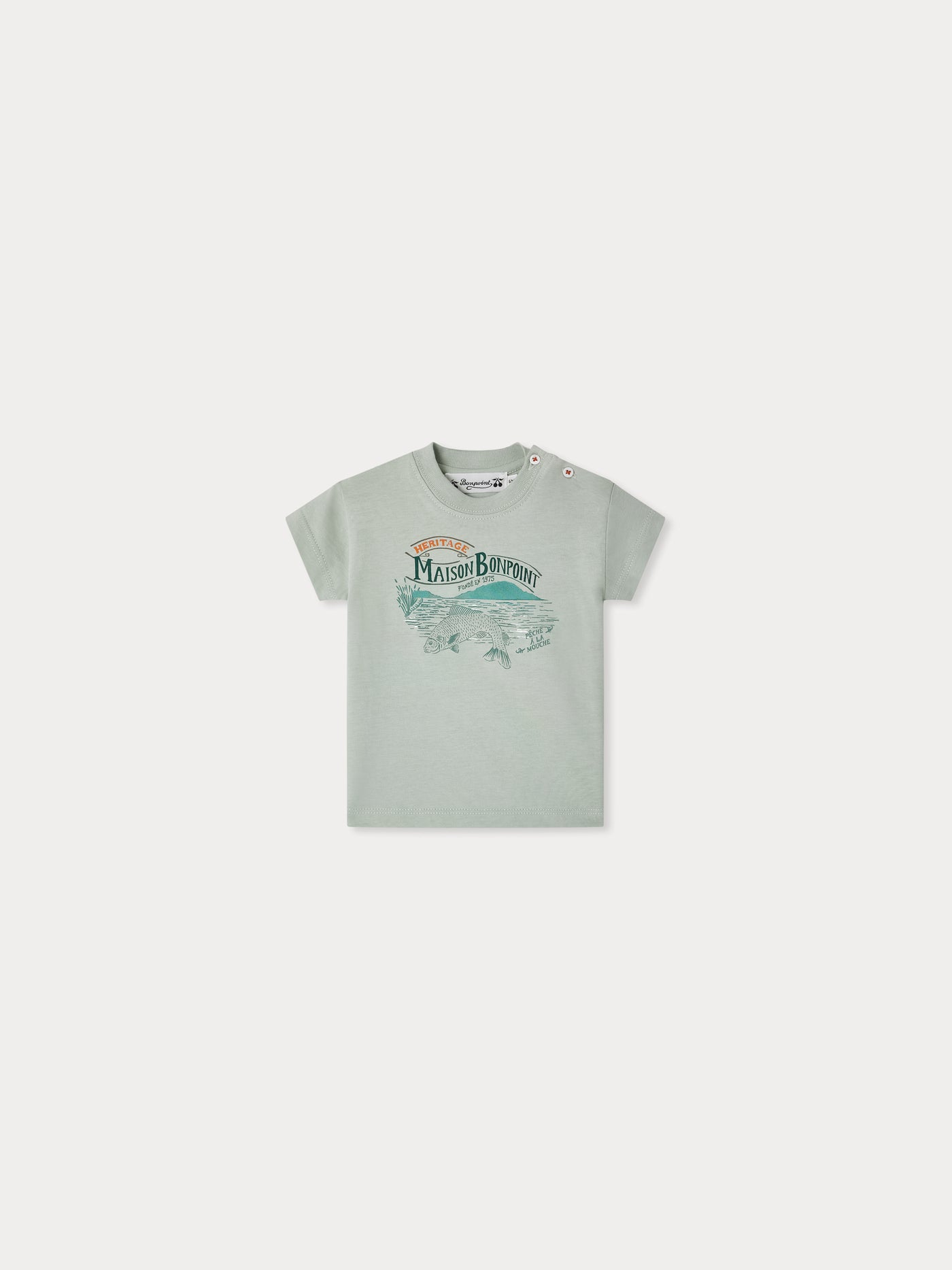 Tom t-shirt with fish print in organic cotton