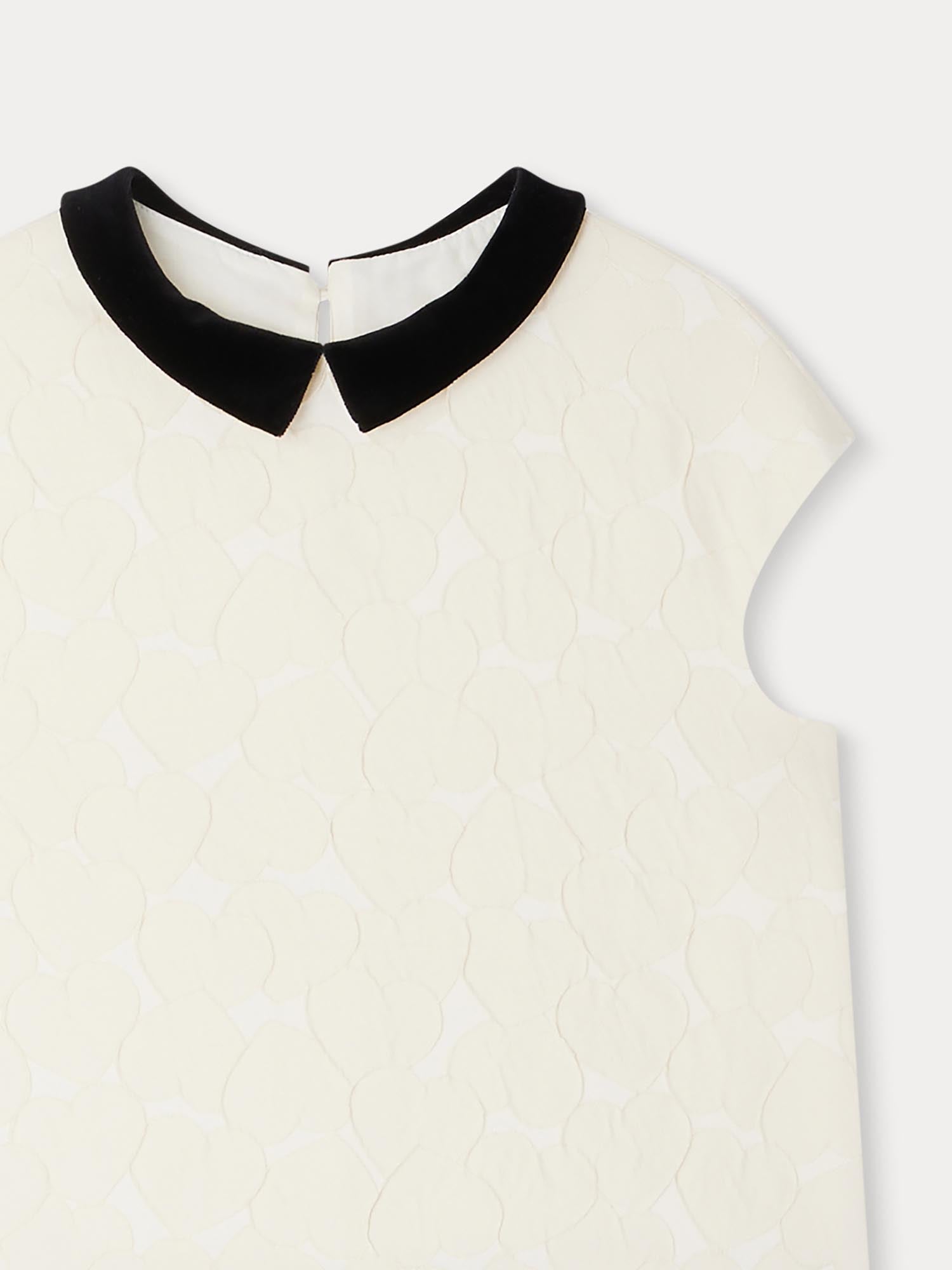 Blusa con colletto scintillante a contrasto Bonpoint