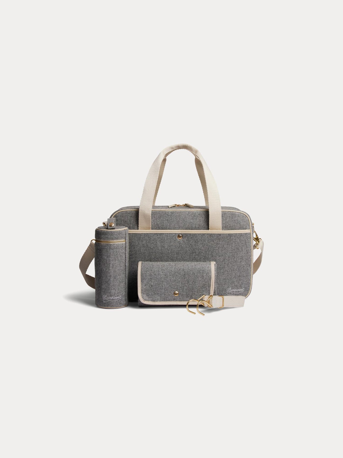 Borsa per pannolini in cotone grigio Denver