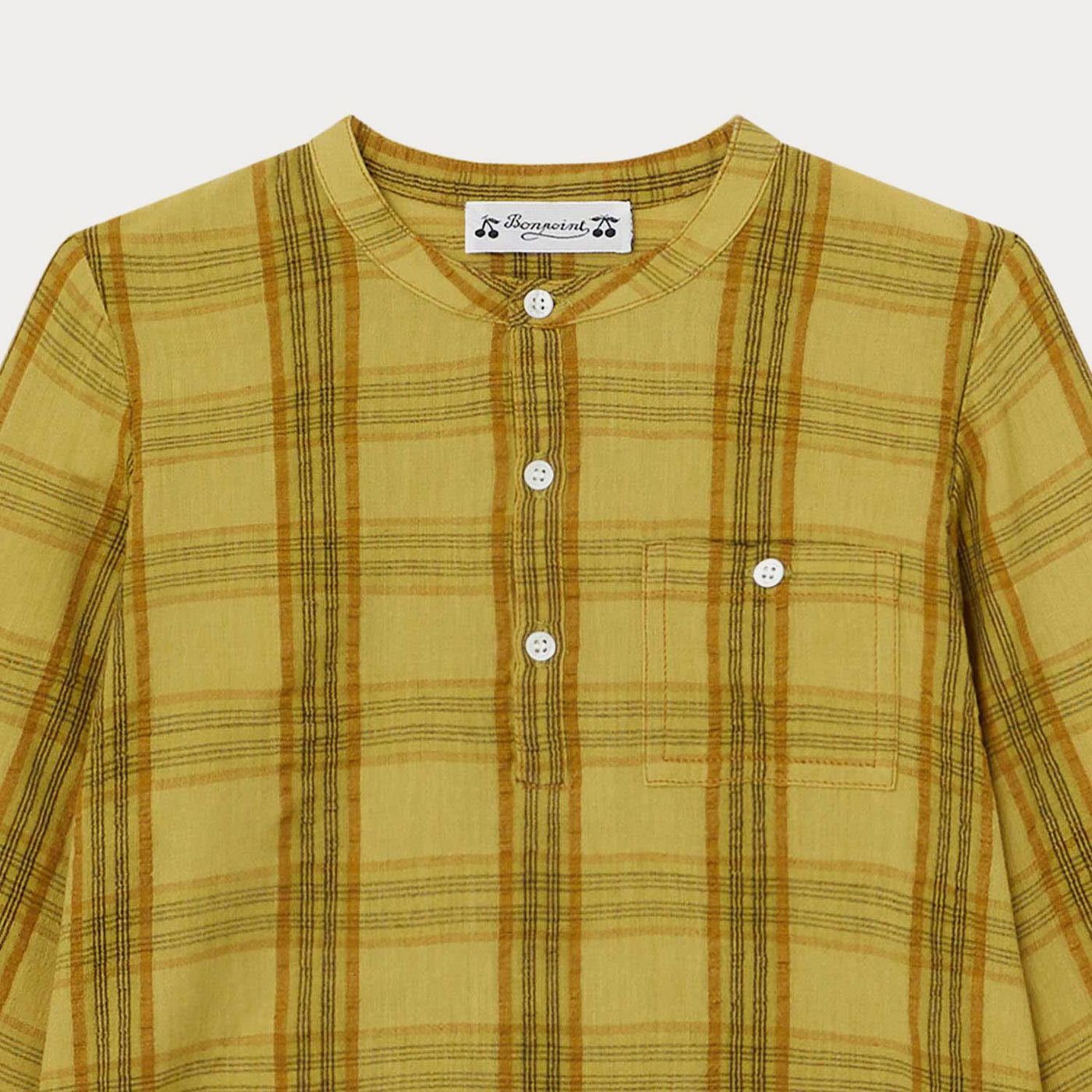 Henley Neck Shirt for Boys acid yellow