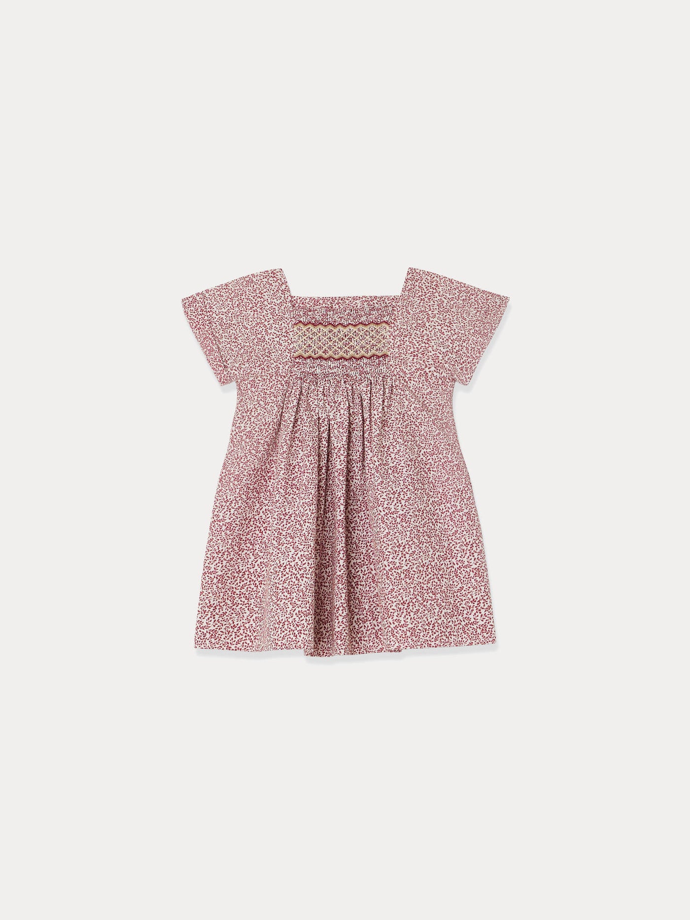 Pais Smocked Dress ruby