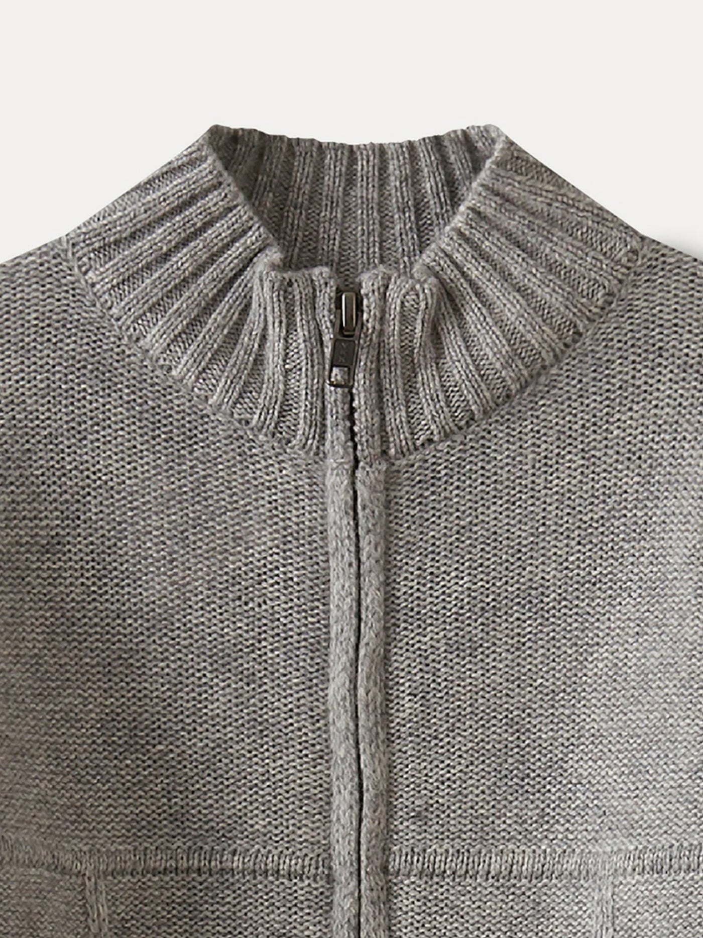 Boys' Cashmere Cardigan heathered gray