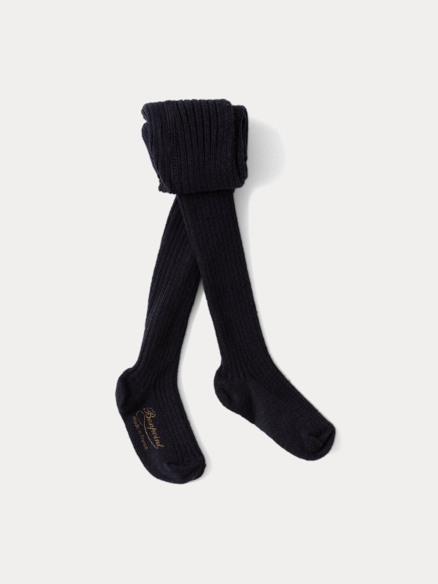 Collant neonato in cashmere blu navy