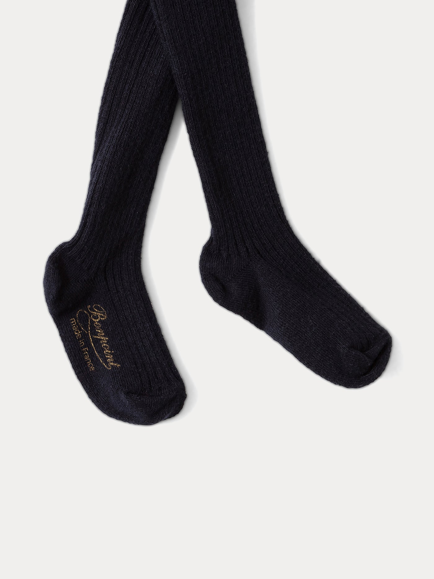 Collant neonato in cashmere blu navy