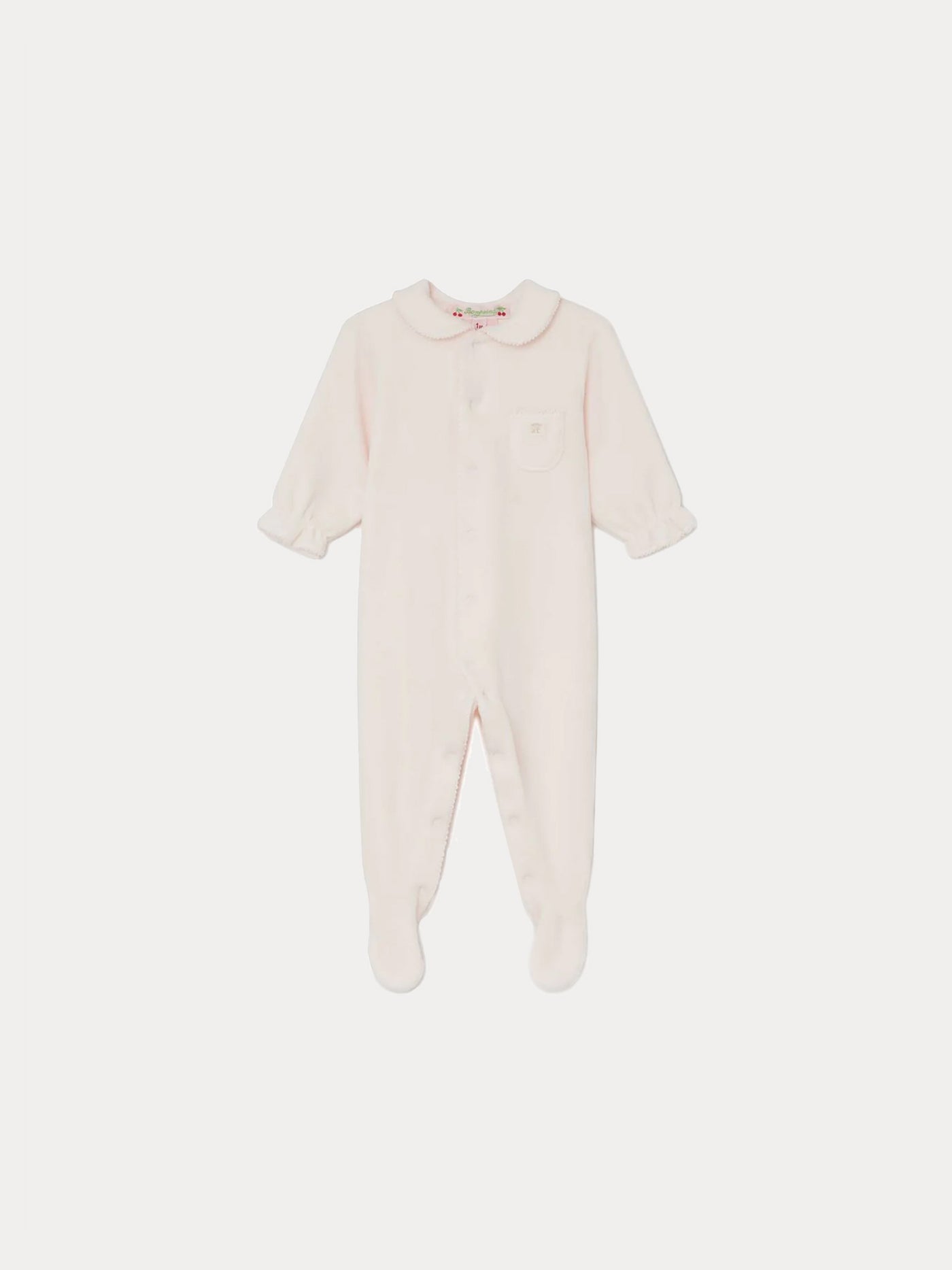 Baby round Neck Sleepsuit pale pink