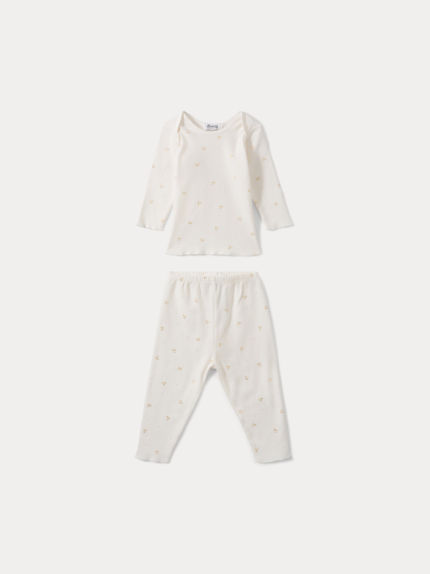 Babies' two-piece pajama set gold